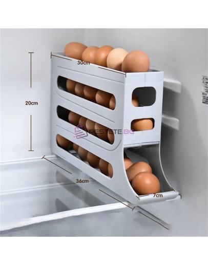 Автоматична поставка за съхранение на яйца 30бр хладилник